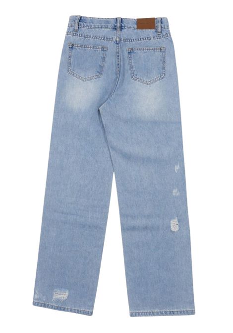 Jeans bambina azzurro in cotone Manila Grace | 198PMJS25/SUDENIM